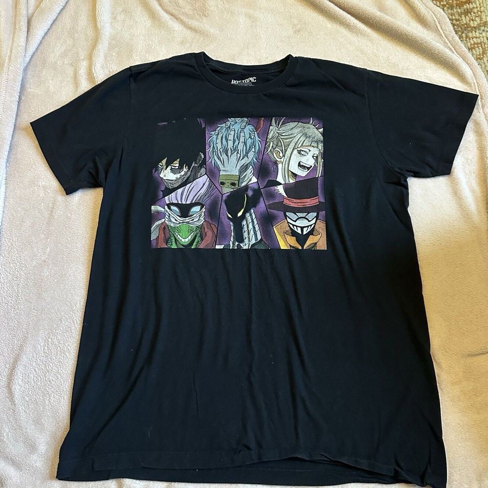 My Hero Academia Funimation Shirt Overhaul Kai Chisaki Kanji Black Anime Large